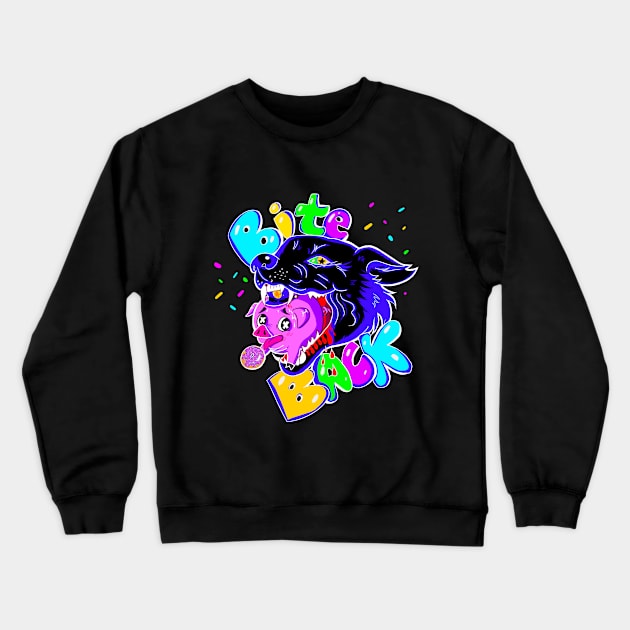 Bite back Crewneck Sweatshirt by Amanda Excell